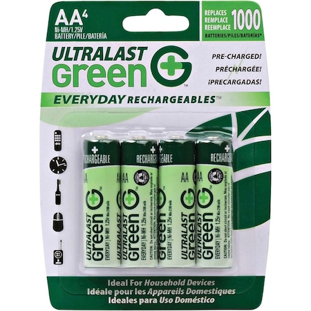 Dantona Nickel Metal Hydride Battery, AA 1.2V 1 PK ULGED4AA